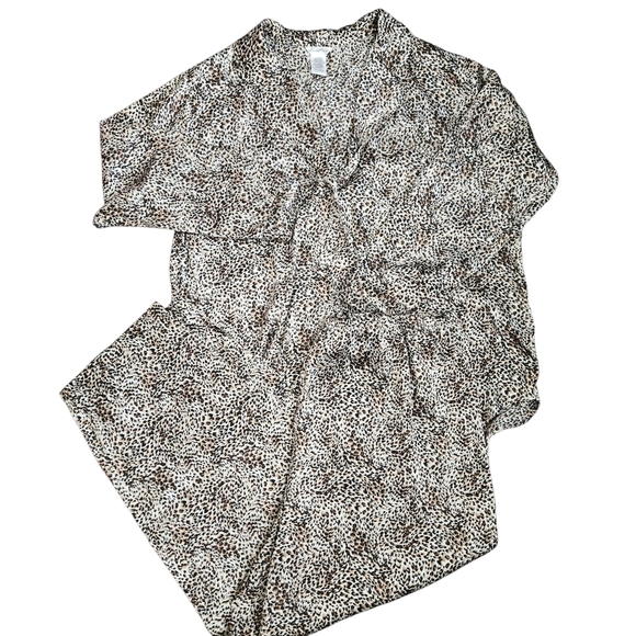Secret Treasures Womens 2 Piece Pajama Set Leopard Print 2XL - Picture 1 of 8